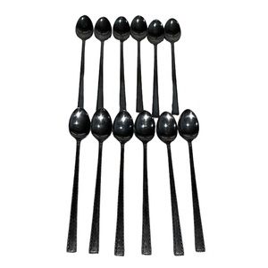 12 Vintage WATERTOWN Stainless Steel Iced Tea Spoons 7.5” Japan